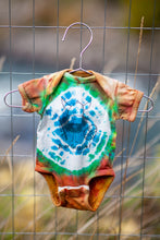 Load image into Gallery viewer, TIE DYE 'You are fantastic!' baby onesie