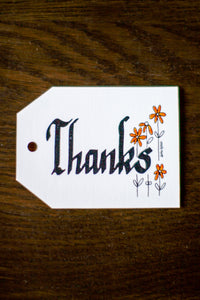 "Thanks" Card Tag