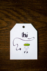 "Hi!" Card Tag