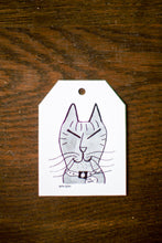 Load image into Gallery viewer, "Grey Cat" Card Tag