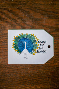 "Shake Your Tail Feathers" Card Tag