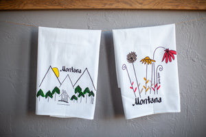 Montana Wildflowers Tea Towel