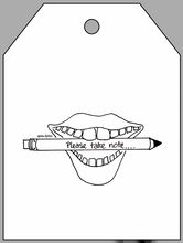 Load image into Gallery viewer, "Please Take Note" Card Tag