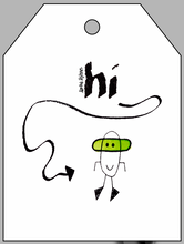 Load image into Gallery viewer, "Hi!" Card Tag