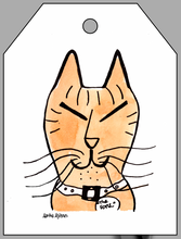 Load image into Gallery viewer, &quot;Orange Cat&quot; Card Tag
