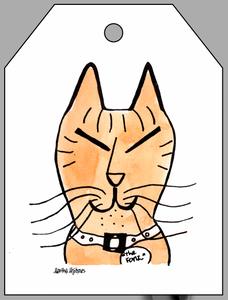 "Orange Cat" Card Tag