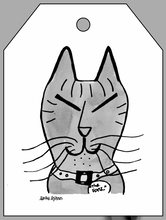 Load image into Gallery viewer, "Grey Cat" Card Tag