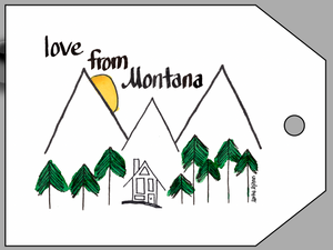 Love from Montana Card Tag