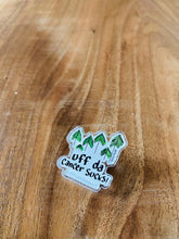 Load image into Gallery viewer, "Uff Da Cancer Sucks!" pin