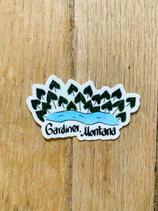 Gardiner Montana River Sticker 3" Sticker