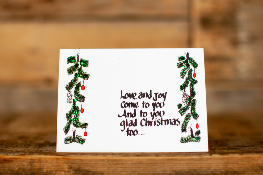 'Love and joy come to you' greeting card