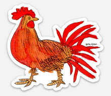 Load image into Gallery viewer, Red Hen + Rooster 3" Stickers