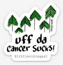 Load image into Gallery viewer, "Uff Da Cancer Sucks!" sticker