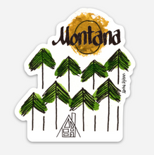 Load image into Gallery viewer, Montana Cabin in the Woods 3" Sticker