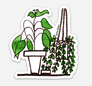 House Plant Sticker 3" Sticker