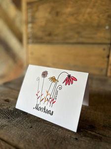 Montana wildflower greeting card