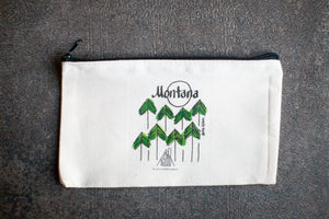 Montana Cabin in the Woods Zipper Pouch