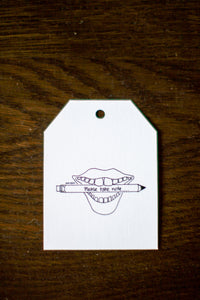 "Please Take Note" Card Tag