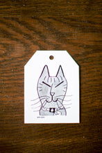 Load image into Gallery viewer, &quot;Grey Cat&quot; Card Tag
