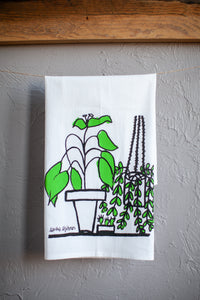 House Plant Tea Towel