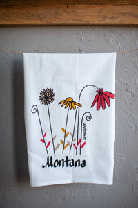 Montana Wildflowers Tea Towel