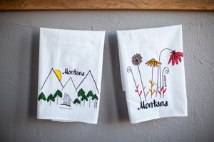 Montana Mountains Tea Towel