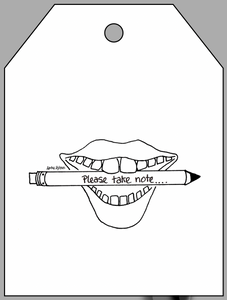 "Please Take Note" Card Tag