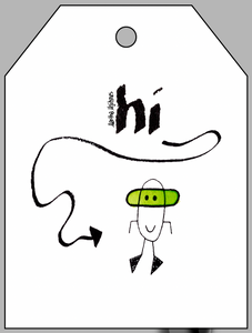 "Hi!" Card Tag