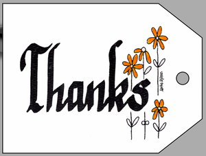 "Thanks" Card Tag
