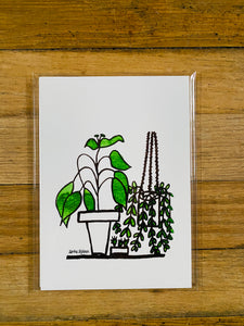 house plant print