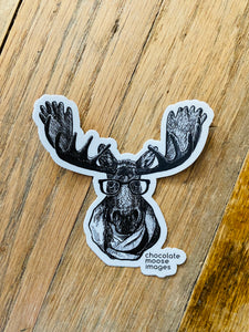 Chocolate Moose Images 3" Sticker