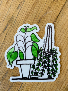 House Plant Sticker 3" Sticker