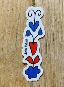 Norwegian Rosemaling 3" Sticker