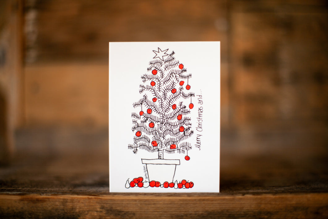 'Merry Christmas and Happy New Year' greeting card