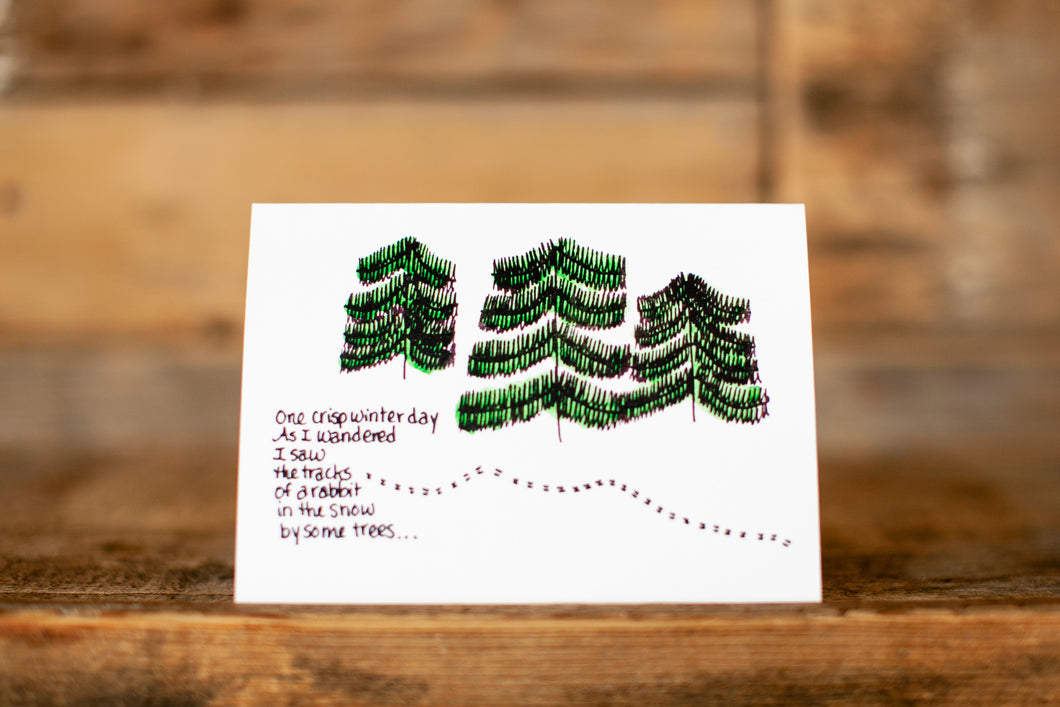'One crisp winter day' greeting card