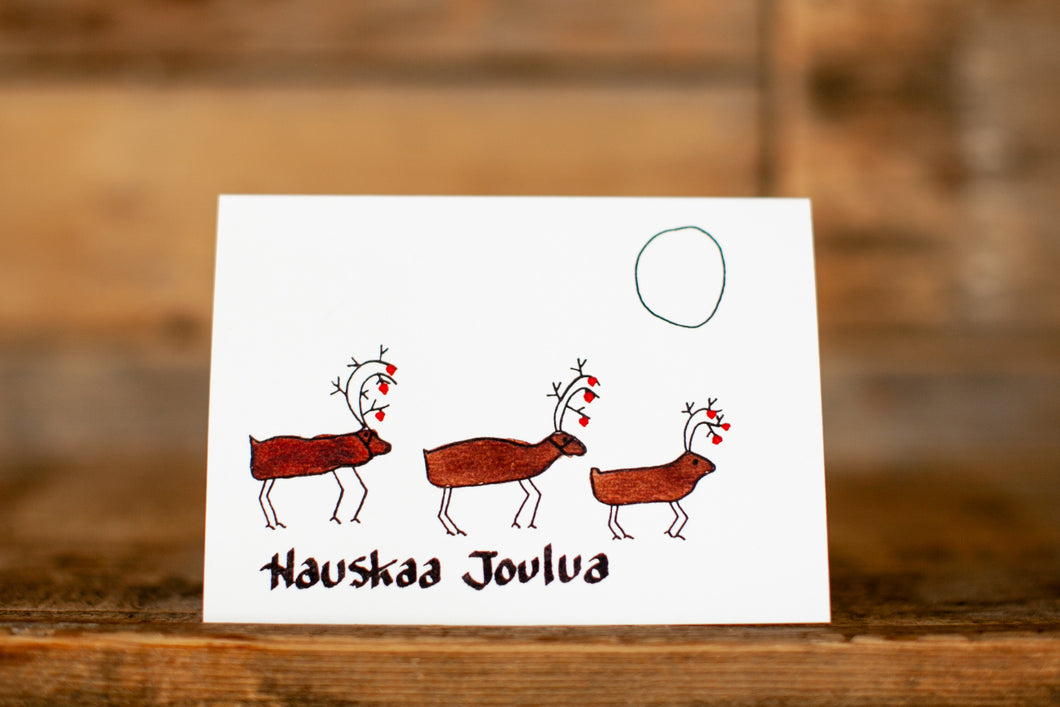 Finnish 'Merry Christmas Happy New Year' greeting card