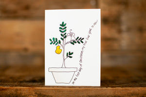 'Partridge in a pear tree' greeting card
