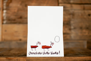 Finnish 'Merry Christmas Happy New Year' greeting card