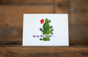 "You're the flower" greeting card