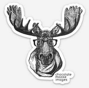 Chocolate Moose Images 3" Sticker