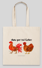 Load image into Gallery viewer, 15&quot;x15&quot; Hen and Rooster tote bag
