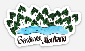 Gardiner Montana River Sticker 3" Sticker