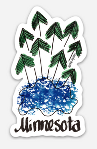 Minnesota Lake Sticker 3"