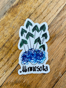 Minnesota Lake Sticker 3"